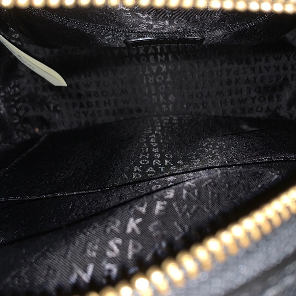 Kate spade black backpack with patches